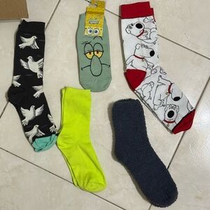 SpongeBob SquarePants Men's Colorful Sock Set